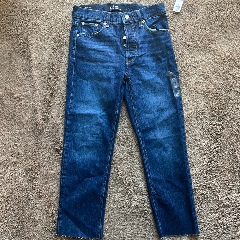 GAP Factory High Rise Cheeky Straight Denim